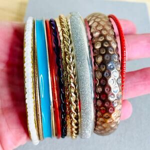 Colorful Fun Bangle Bracelets Lot
